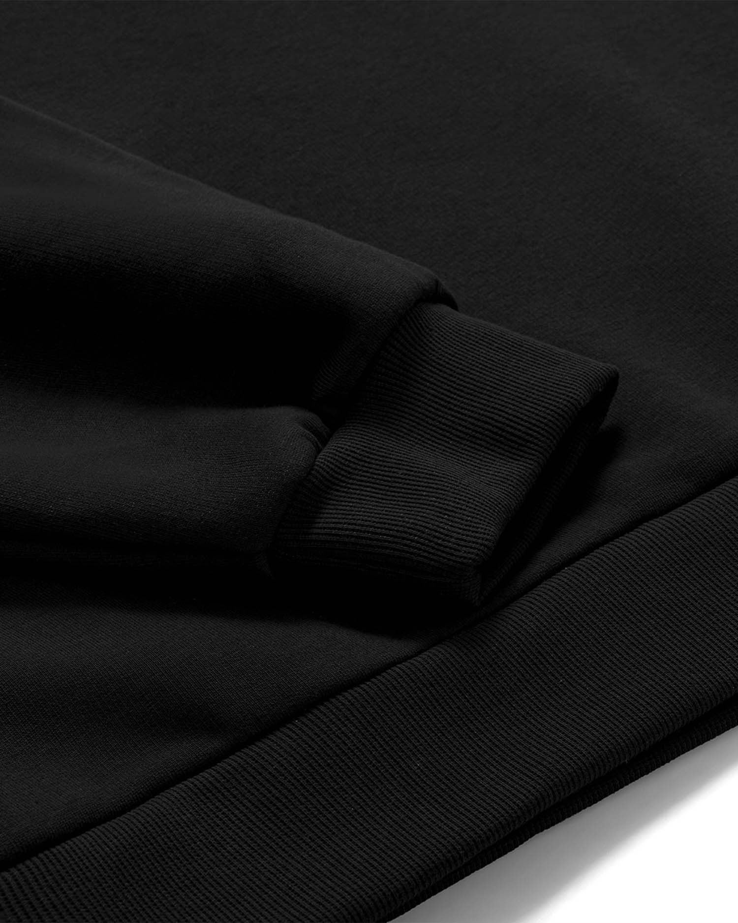 Black frotte crewneck