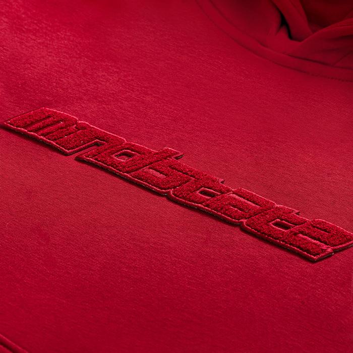 Red frotte hoodie