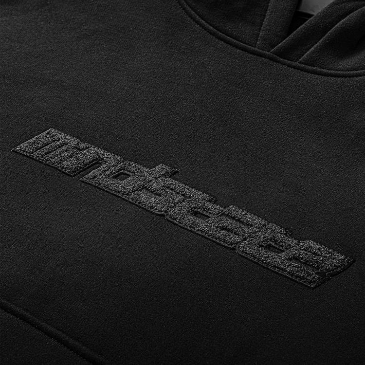 Black frotte hoodie